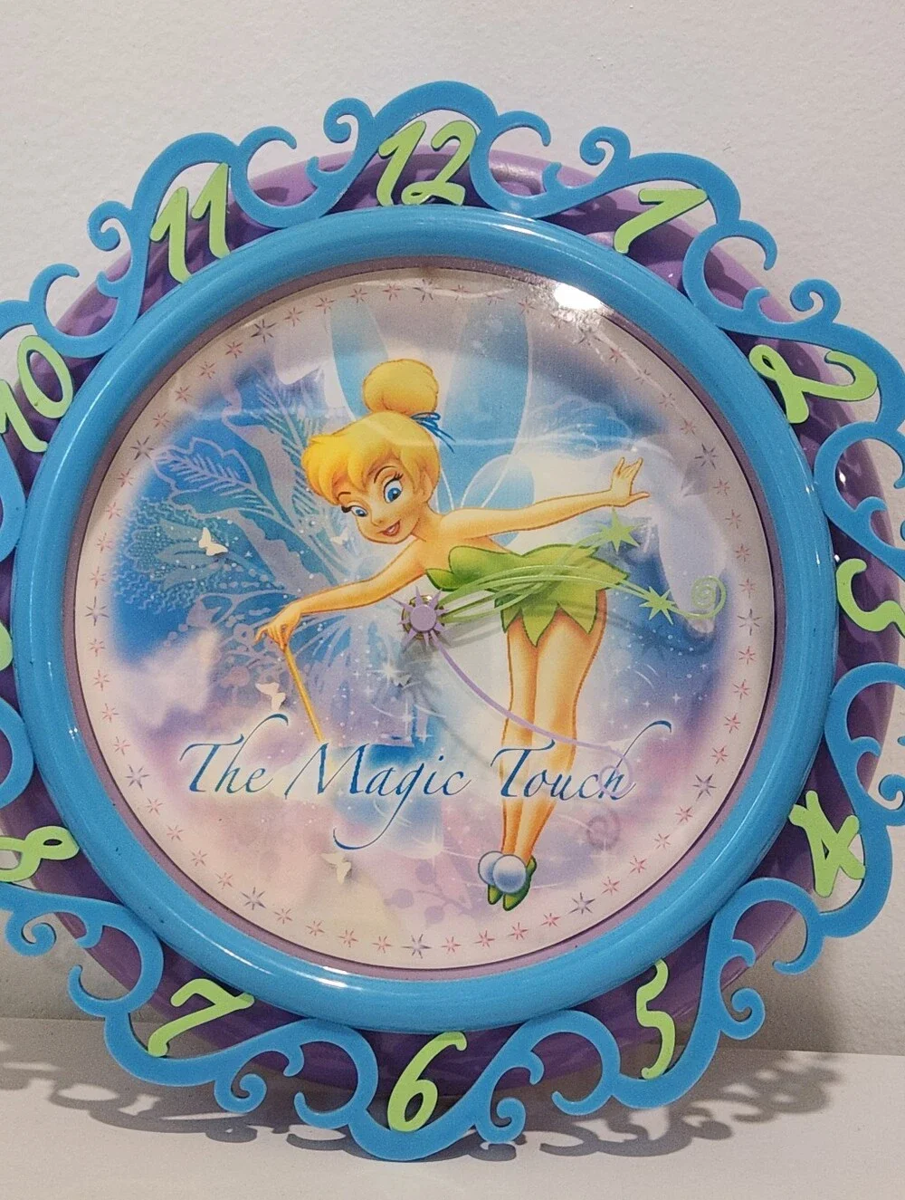 y2k Disney Fairies Tinkerbell 3D Lenticular Shifting Wall Clock Working